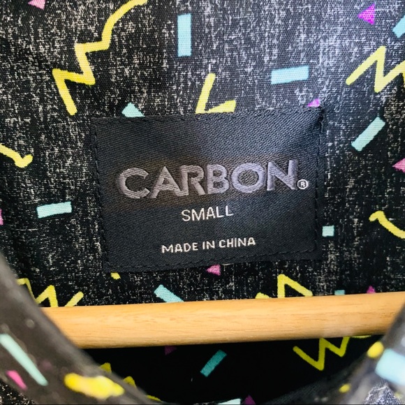 Carbon Men’s Short Sleeve Buttondown Shirt Small - Picture 5 of 5